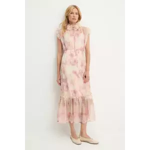 Answear Lab rochie culoarea bej, maxi, drept imagine
