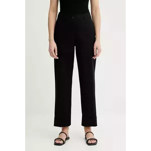 Marc O'Polo pantaloni culoarea negru, lat, high waist, 506034110243 imagine