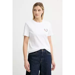 PS Paul Smith tricou din bumbac culoarea alb, W2R-G799-TP5178 imagine