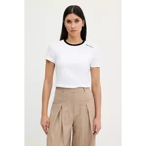 Karl Lagerfeld Jeans tricou din bumbac culoarea alb, A3W17051 imagine