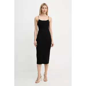 MICHAEL Michael Kors rochie culoarea negru, midi, mulată, MT5831M33D imagine