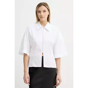 Won Hundred cămașă din bumbac culoarea alb, cu guler clasic, relaxed, 3688-14287 imagine