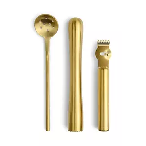 Here's How set de barman The Bertie 20 cm culoarea galben imagine