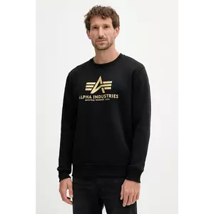 Alpha Industries bluză culoarea negru, cu imprimeu, 146311.365 imagine