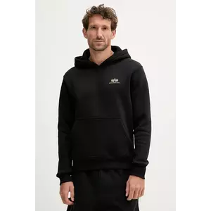 Alpha Industries bluză culoarea negru, cu glugă, uni, 148347.533 imagine