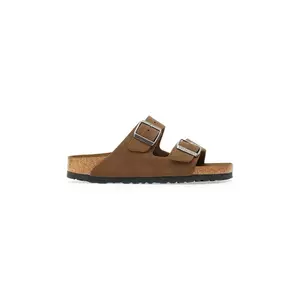 Birkenstock papuci din piele Arizona culoarea maro, 1030865 imagine