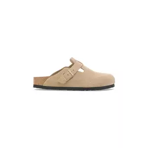 Birkenstock papuci din piele Boston culoarea bej, 1030883 imagine