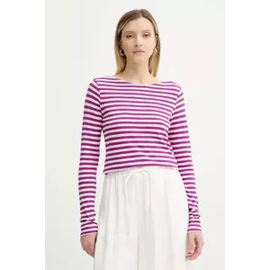 Marc O'Polo longsleeve din bumbac culoarea violet, 506219652597 imagine
