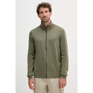 BOSS Orange cardigan din amestec de cașmir culoarea verde, 50543692 imagine