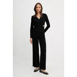Joseph Ribkoff salopetă culoarea negru, cu decolteu in v, 253046 imagine
