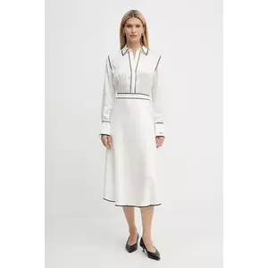 Karl Lagerfeld rochie culoarea alb, midi, evazați, A3W13021 imagine