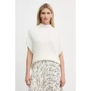 Karl Lagerfeld pulover de bumbac culoarea bej, cu turtleneck, A3W18024 imagine
