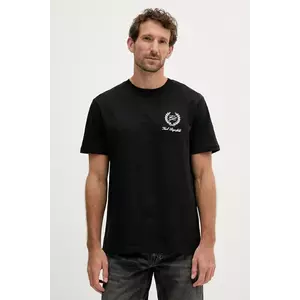Karl Lagerfeld tricou din bumbac culoarea negru, uni, A3M44002 imagine