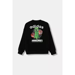 adidas Originals hanorac de bumbac pentru copii culoarea negru, cu imprimeu, JW7723 imagine