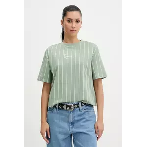 Karl Kani tricou din bumbac culoarea verde, PD00005465 imagine