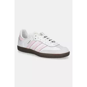adidas Originals teniși din piele copii SAMBA OG culoarea alb, JQ2849 imagine