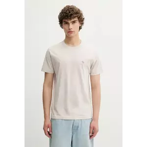 Abercrombie & Fitch tricou din bumbac culoarea bej, uni, KI124-5264 imagine