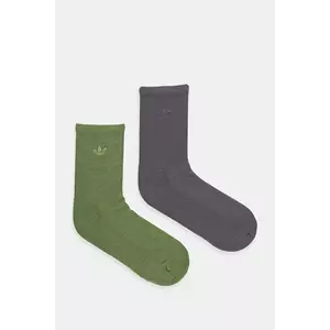 adidas Originals șosete 2-pack culoarea verde, JV7835 imagine