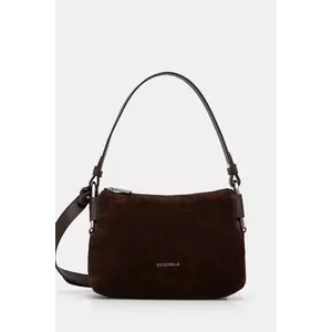 Coccinelle geantă de mână din piele întoarsă REBEKKA SUEDE culoarea maro, E5.T96.52.01.01 imagine