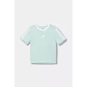 adidas tricou de bumbac pentru copii culoarea turcoaz, JW8632 imagine