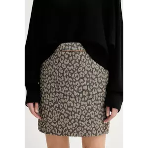 BOSS Orange fustă culoarea bej, mini, creion, 50545996 imagine