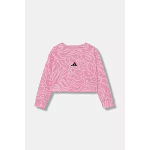 adidas bluză copii culoarea roz, cu imprimeu, JW7541 imagine