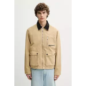 Karl Lagerfeld Jeans jachetă de bumbac culoarea bej, de iarnă, A3M14058 imagine