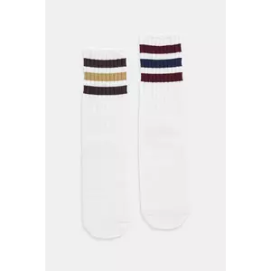 adidas Originals șosete din amestec de in 3-Stripes 2-pack culoarea alb, JX5203 imagine