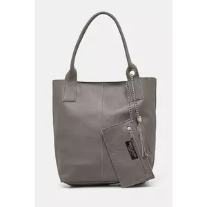 Answear Lab poseta de piele culoarea gri imagine
