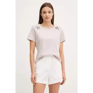 Sisley tricou din bumbac culoarea gri, 35USL107H imagine