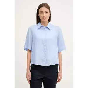 Sisley cămașă de in cu guler clasic, relaxed, 5BMLLQ08U imagine