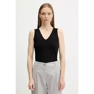 Sisley top din bumbac culoarea negru imagine