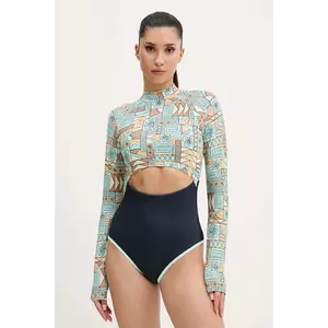 Rip Curl costum de baie dintr-o bucată culoarea turcoaz, cupă moale, 0DVWSW imagine