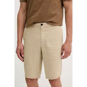 Sisley pantaloni scurti din in culoarea bej imagine