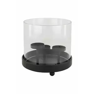 home & lifestyle sfeșnic decorativ 19 x 19 x 18 cm culoarea negru imagine