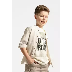 Coccodrillo cămașă culoarea bej, WILD SAFARI BOY JUNIOR imagine