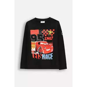 Coccodrillo longsleeve din bumbac culoarea negru, LICENCE BOY imagine