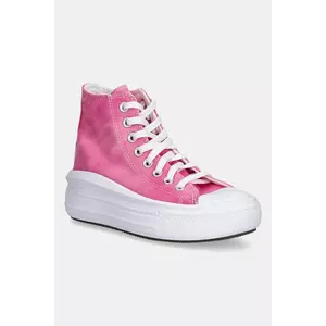 Converse teniși copii CHUCK TAYLOR ALL STAR MOVE culoarea roz, A11817C imagine