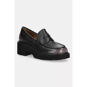 Camper mocasini de piele Milah culoarea maro, cu platformă, K201425-033 imagine
