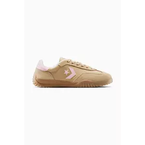 Converse sneakers din piele întoarsă Run Star Trainer culoarea bej, A15088C imagine