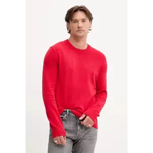 Tommy Jeans pulover de bumbac culoarea bordo, DM0DM18895 imagine