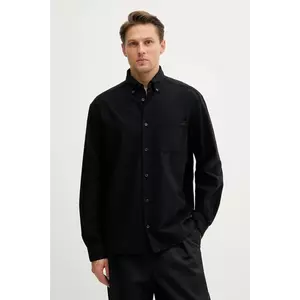 A.P.C. cămașă din bumbac Chemise Mateo Logo culoarea alb, cu guler button-down, relaxed, COHAH.H12599 imagine