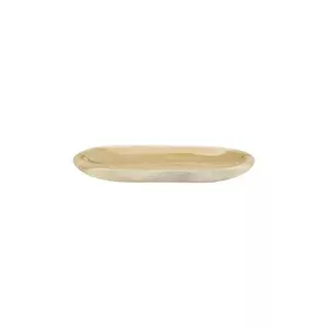 farfurie decorativă 28 x 14 x 2, 5 cm culoarea bej imagine