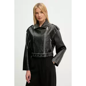 Answear.LAB geaca ramones culoarea negru, de tranzitie, oversize imagine