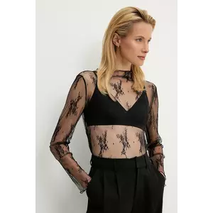 Answear.LAB bluza culoarea negru, modelator imagine