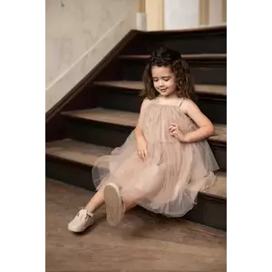 Donsje rochie culoarea maro, mini, evazați, 4100400 imagine