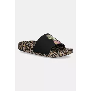 Skechers papuci LOW SLIDER culoarea maro, 186091 imagine