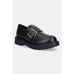 Love Moschino mocasini de piele culoarea negru, cu platforma, JA10134G1NIA000A imagine