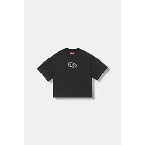 Diesel tricou de bumbac pentru copii TIXAN T-SHIRT culoarea negru, J02428 imagine