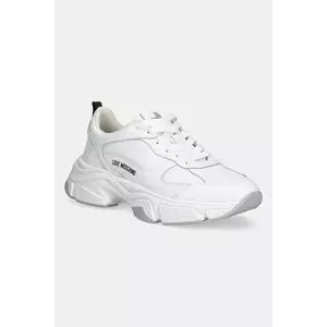 Love Moschino sneakers din piele culoarea alb, JA15246G1NIA0100 imagine